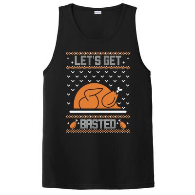 Lets Get Basted Funny Turkey Day Ugly Thanksgiving Great Gift PosiCharge Competitor Tank