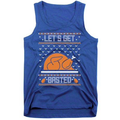 Lets Get Basted Funny Turkey Day Ugly Thanksgiving Great Gift Tank Top