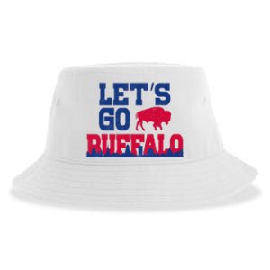 Lets Go Buffalo New York Buffalo Sports Fan Buffalo Sustainable Bucket Hat