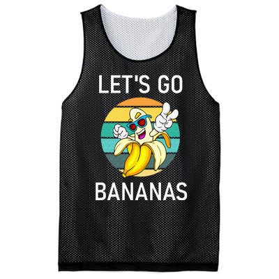 Lets Go Bananas Funny Jokes Sarcastic Sayings Mesh Reversible Basketball Jersey Tank