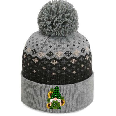 Love Gnomes Buffalo Plaid Shamrock Irish Lucky Patrick's Day Gift The Baniff Cuffed Pom Beanie