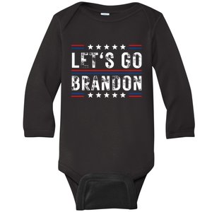 Lets Go Brandon Funny Trendy Sarcastic Lets Go Brandon Baby Long Sleeve Bodysuit