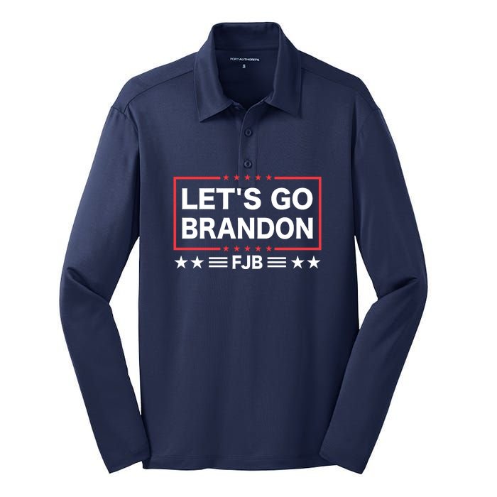 Lets Go Brandon | FJB | Fuck Joe Biden Silk Touch Performance Long Sleeve Polo