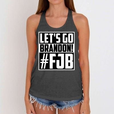 Lets Go Brandon Funny Meme Lets Go Brandon Funny Meme Women's Knotted Racerback Tank