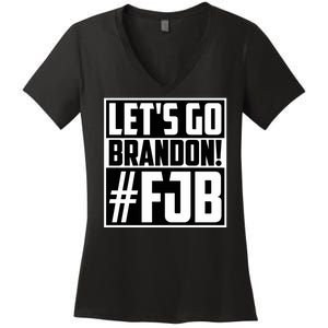 Lets Go Brandon Funny Meme Lets Go Brandon Funny Meme Women's V-Neck T-Shirt