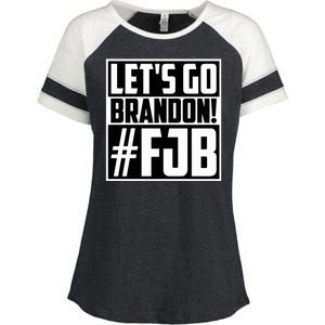 Lets Go Brandon Funny Meme Lets Go Brandon Funny Meme Enza Ladies Jersey Colorblock Tee