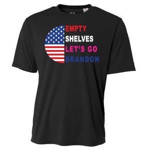 Lets Go Brandon Meme Empty Shelves Half Circle Flag Cooling Performance Crew T-Shirt