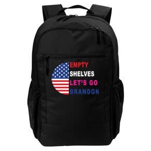 Lets Go Brandon Meme Empty Shelves Half Circle Flag Daily Commute Backpack