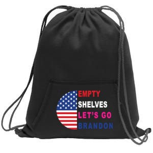 Lets Go Brandon Meme Empty Shelves Half Circle Flag Sweatshirt Cinch Pack Bag