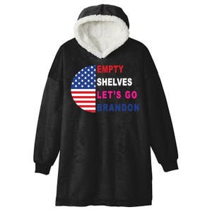 Lets Go Brandon Meme Empty Shelves Half Circle Flag Hooded Wearable Blanket