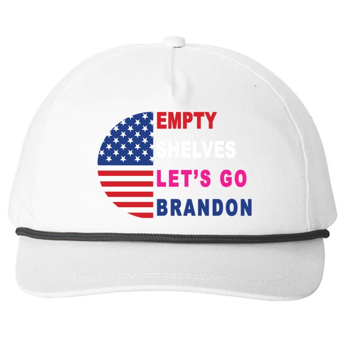 Lets Go Brandon Meme Empty Shelves Half Circle Flag Snapback Five-Panel Rope Hat