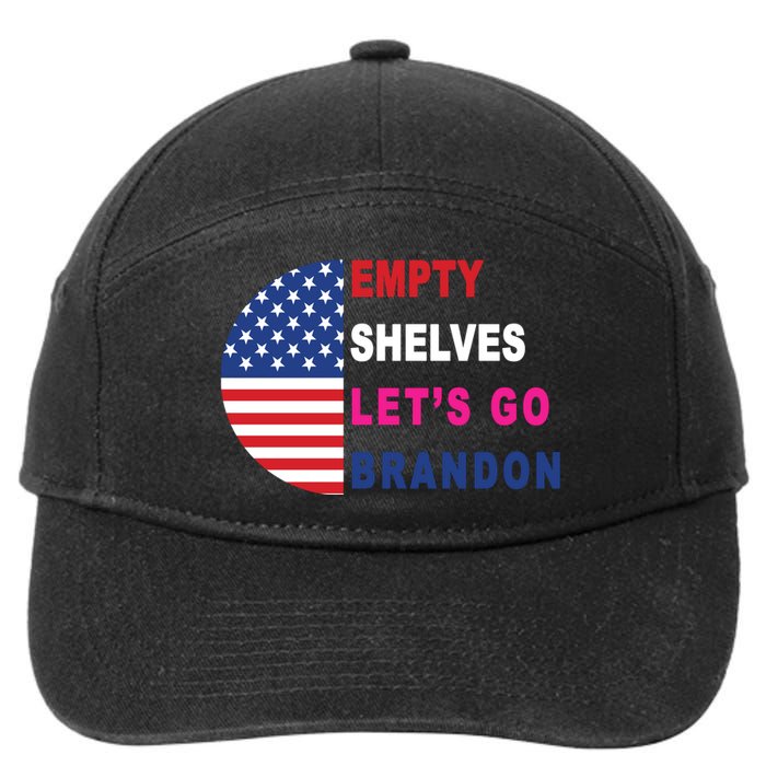 Lets Go Brandon Meme Empty Shelves Half Circle Flag 7-Panel Snapback Hat