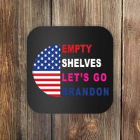 Lets Go Brandon Meme Empty Shelves Half Circle Flag Coaster