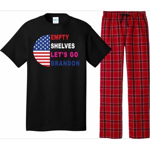 Lets Go Brandon Meme Empty Shelves Half Circle Flag Pajama Set