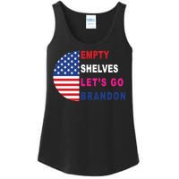 Lets Go Brandon Meme Empty Shelves Half Circle Flag Ladies Essential Tank