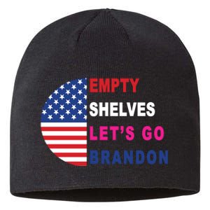 Lets Go Brandon Meme Empty Shelves Half Circle Flag Sustainable Beanie