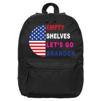 Lets Go Brandon Meme Empty Shelves Half Circle Flag 16 in Basic Backpack