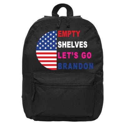 Lets Go Brandon Meme Empty Shelves Half Circle Flag 16 in Basic Backpack