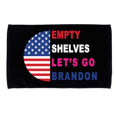 Lets Go Brandon Meme Empty Shelves Half Circle Flag Microfiber Hand Towel