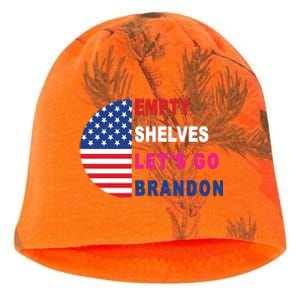 Lets Go Brandon Meme Empty Shelves Half Circle Flag Kati - Camo Knit Beanie