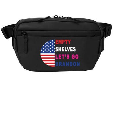 Lets Go Brandon Meme Empty Shelves Half Circle Flag Crossbody Pack