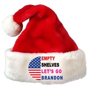 Lets Go Brandon Meme Empty Shelves Half Circle Flag Premium Christmas Santa Hat