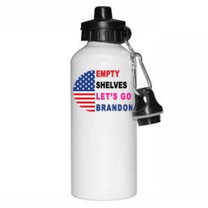 Lets Go Brandon Meme Empty Shelves Half Circle Flag Aluminum Water Bottle