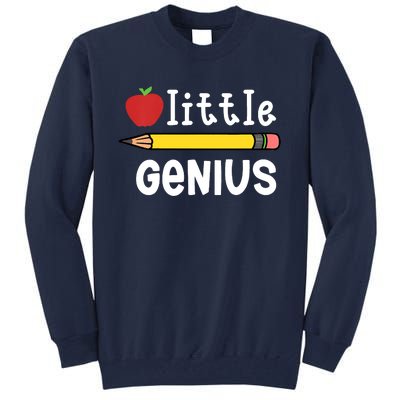 LITTLE GENIUS BACK TO SCHOOL WITH APPLE AND PENCIL Tall Sweatshirt