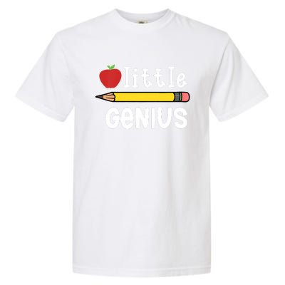 LITTLE GENIUS BACK TO SCHOOL WITH APPLE AND PENCIL Garment-Dyed Heavyweight T-Shirt