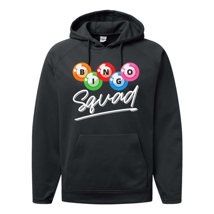 Lottery Gambling Bingo Squad Lotto Bingo Player Bingo Performance Fleece Hoodie