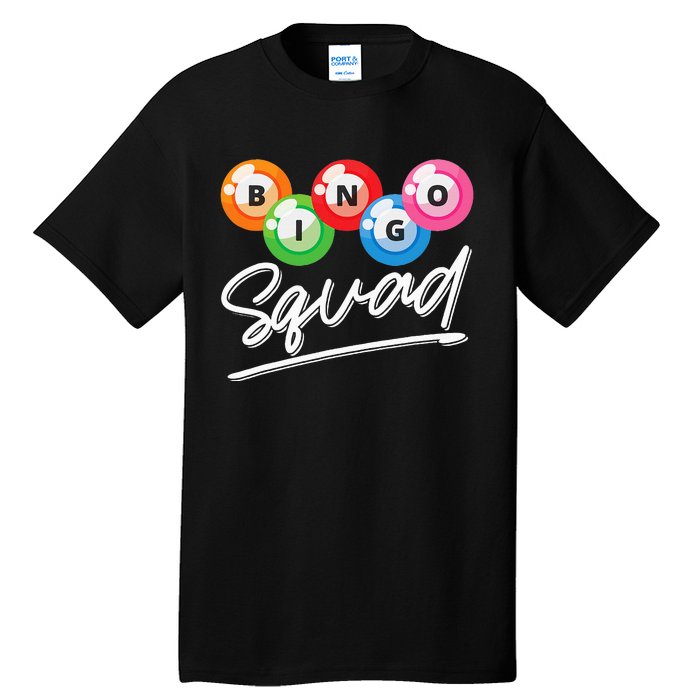 Lottery Gambling Bingo Squad Lotto Bingo Player Bingo Tall T-Shirt