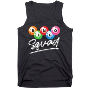 Lottery Gambling Bingo Squad Lotto Bingo Player Bingo Tank Top