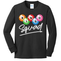 Lottery Gambling Bingo Squad Lotto Bingo Player Bingo Kids Long Sleeve Shirt