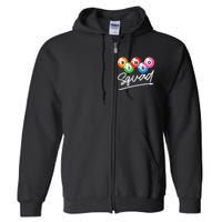 Lottery Gambling Bingo Squad Lotto Bingo Player Bingo Full Zip Hoodie