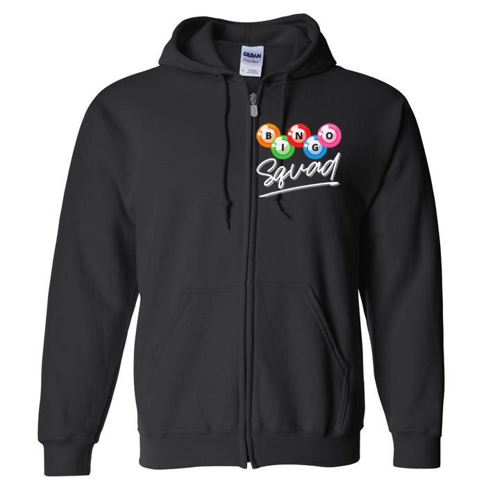 Lottery Gambling Bingo Squad Lotto Bingo Player Bingo Full Zip Hoodie