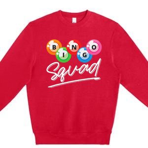 Lottery Gambling Bingo Squad Lotto Bingo Player Bingo Premium Crewneck Sweatshirt