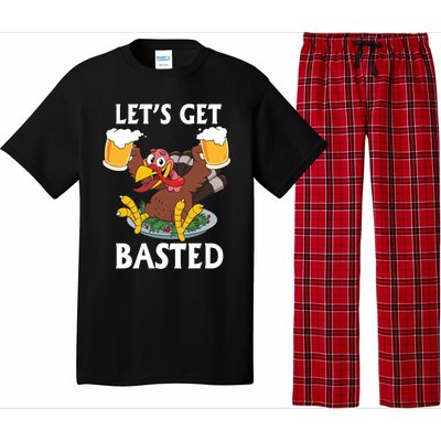 Lets Get Basted Beer Thanksgiving Turkey Gift Pajama Set