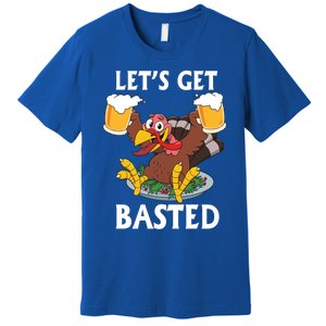 Lets Get Basted Beer Thanksgiving Turkey Gift Premium T-Shirt