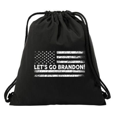 LetS Go Brandon Joe Biden Chant Impeach Biden Usa Flag Drawstring Bag