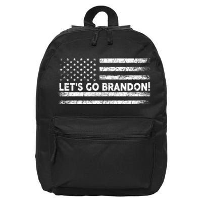 LetS Go Brandon Joe Biden Chant Impeach Biden Usa Flag 16 in Basic Backpack