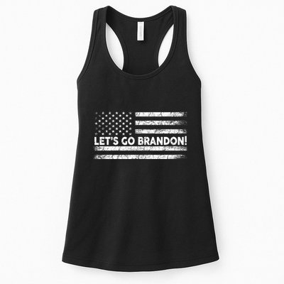 LetS Go Brandon Joe Biden Chant Impeach Biden Usa Flag Womens Tank Top