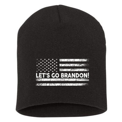 LetS Go Brandon Joe Biden Chant Impeach Biden Usa Flag Short Acrylic Beanie