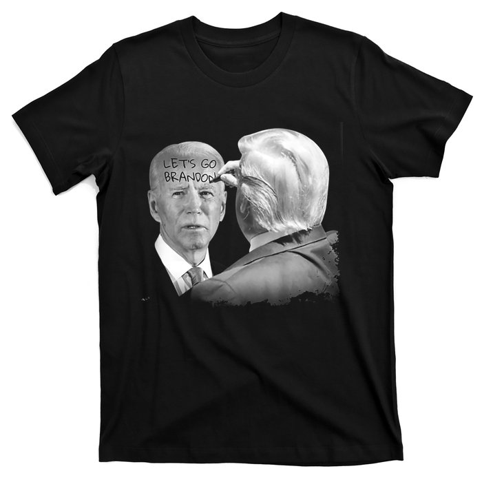 Let's Go Brandon Trump Writes On Biden's Forehead T-Shirt