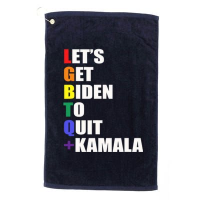 Let’s Get Biden To Quit + Kamala LGBTQ Platinum Collection Golf Towel