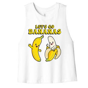 LetS Go Bananas Women's Racerback Cropped Tank