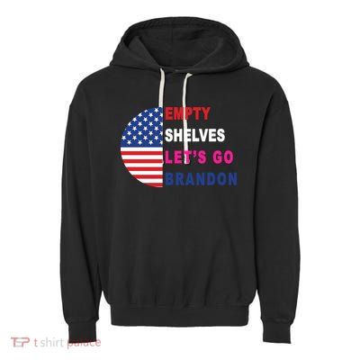 Lets Go Brandon Meme Classic American Flag Half Circle Garment-Dyed Fleece Hoodie