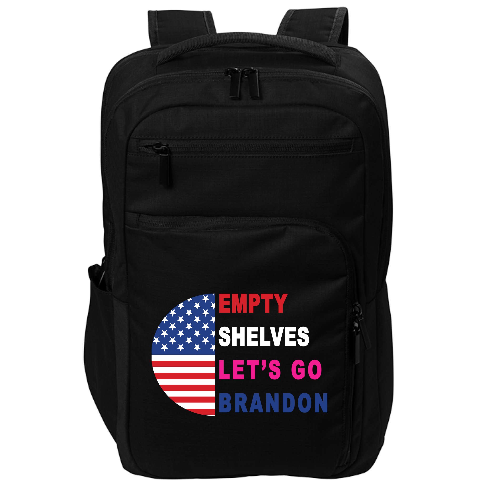 Lets Go Brandon Meme Classic American Flag Half Circle Impact Tech Backpack