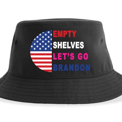 Lets Go Brandon Meme Classic American Flag Half Circle Sustainable Bucket Hat