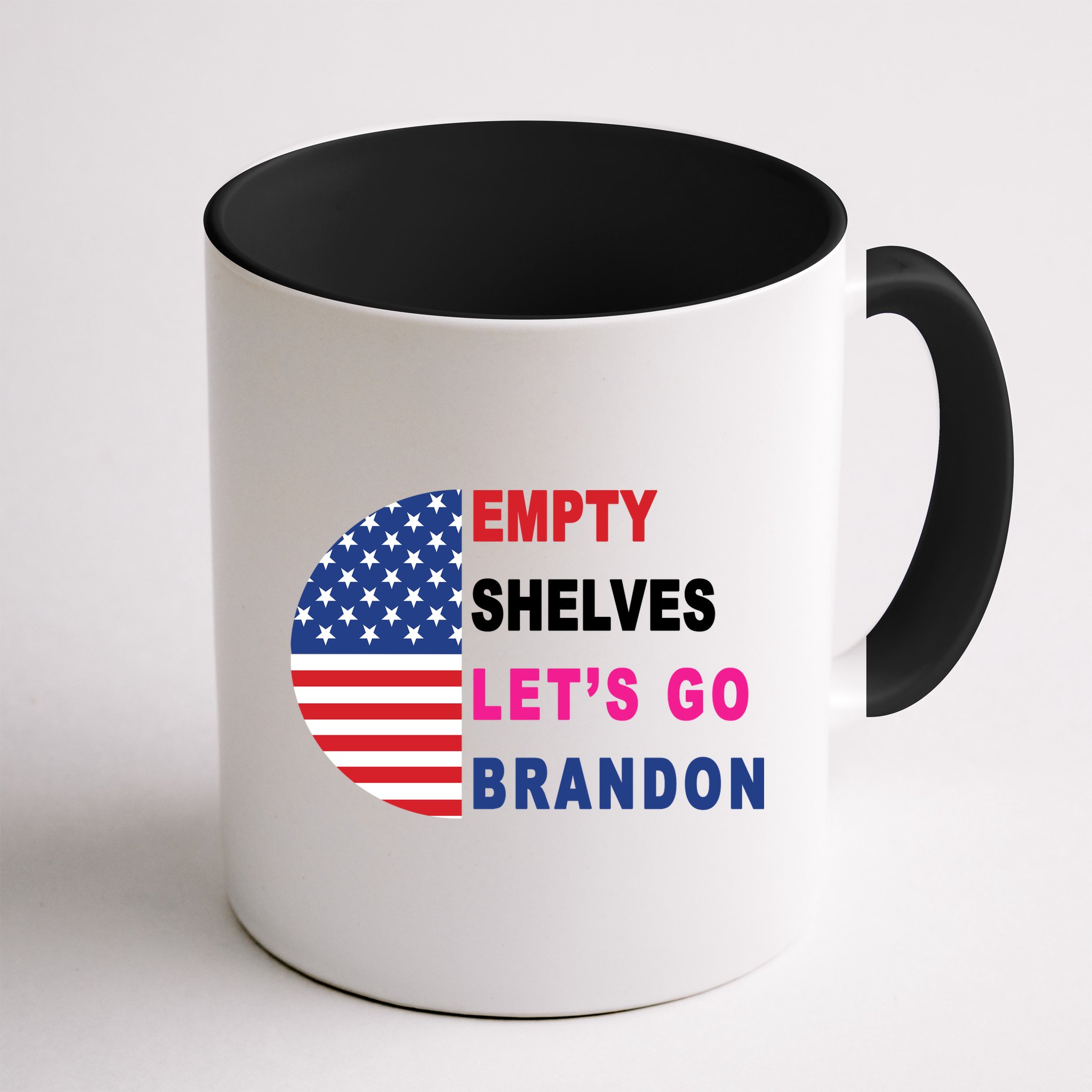 Lets Go Brandon Meme Classic American Flag Half Circle Mug