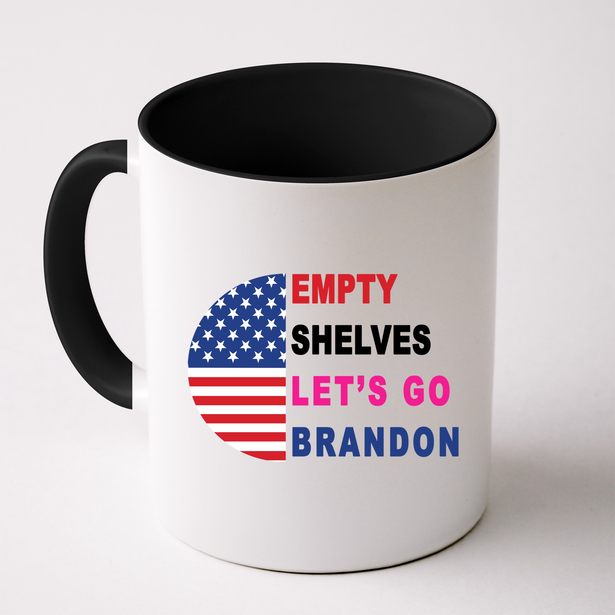 Lets Go Brandon Meme Classic American Flag Half Circle Mug